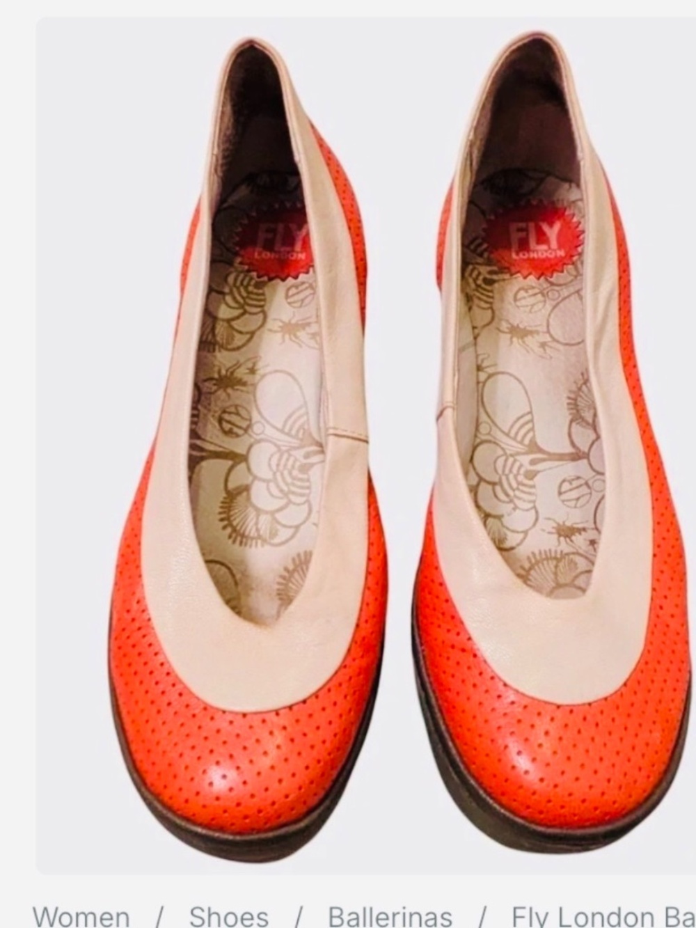 Fly London orange red pumps size 11 very good condition